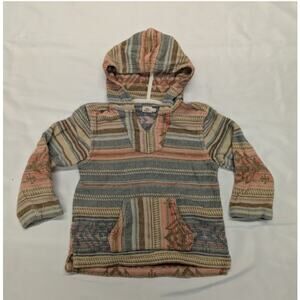 Faherty Toddler Youth Sz 6 Cotton Poncho Geometric Hoodie